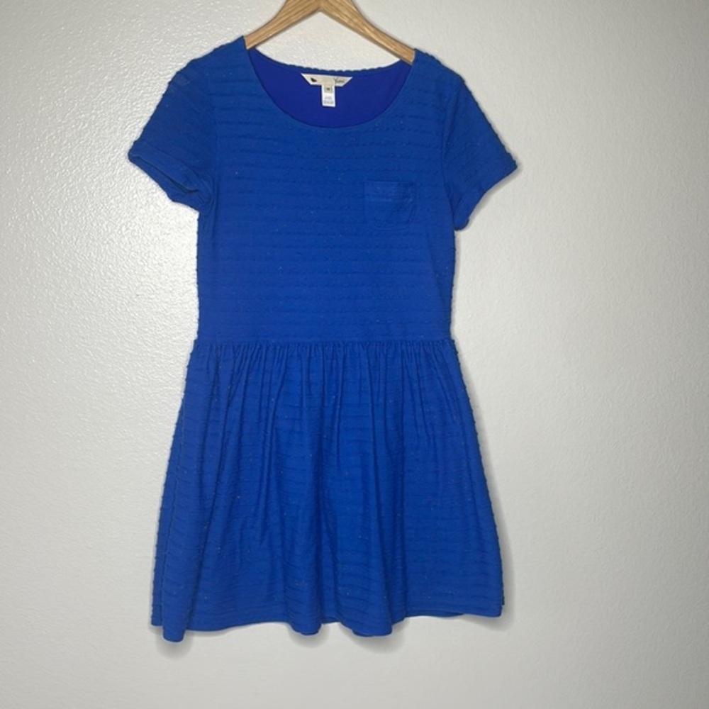Yumi Short Sleeve Dress sz Medium Blue